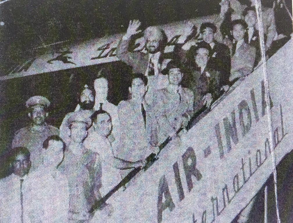 El primer contingente de prisioneros norcoreanos se embarca hacia Argentina, en 1955. Foto: Asociación de Coreanos en Argentina.