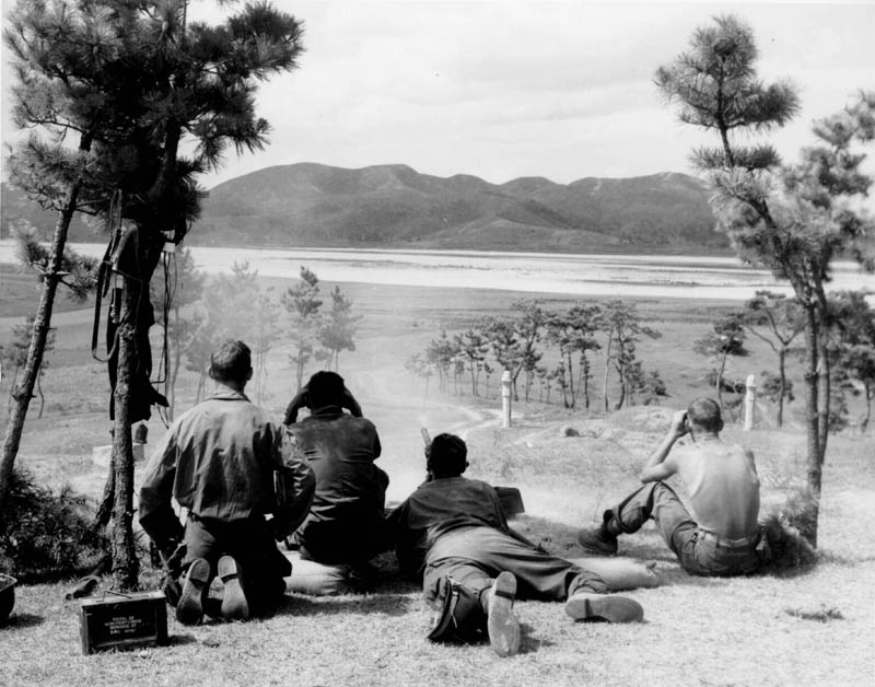 Soldados preparándose para una de las batallas del río Nakdong. Foto: Wikimedia.