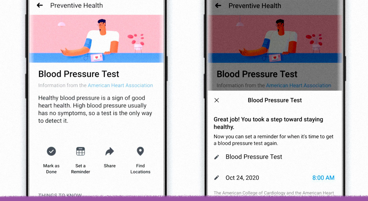 Facebook se mete en tu salud: te dirá cuándo hacerte chequeos médicos