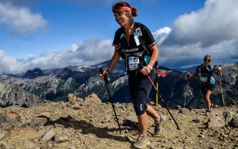 Carolina Moore, en una carrera de aventura.