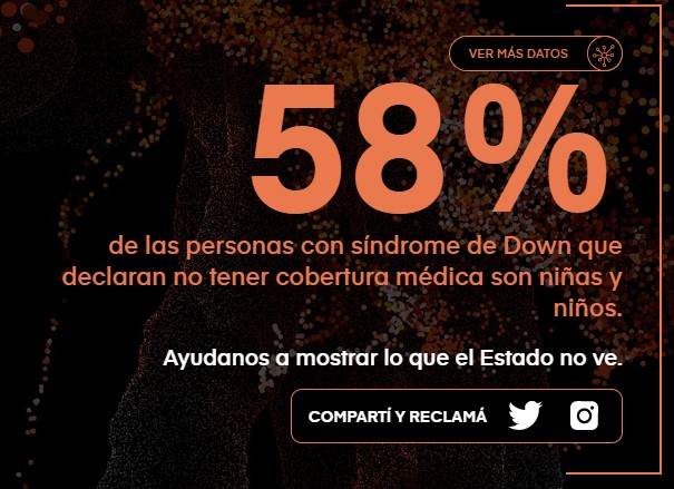 Captura de la página de la campaña de ASDRA Síndrome de Números.