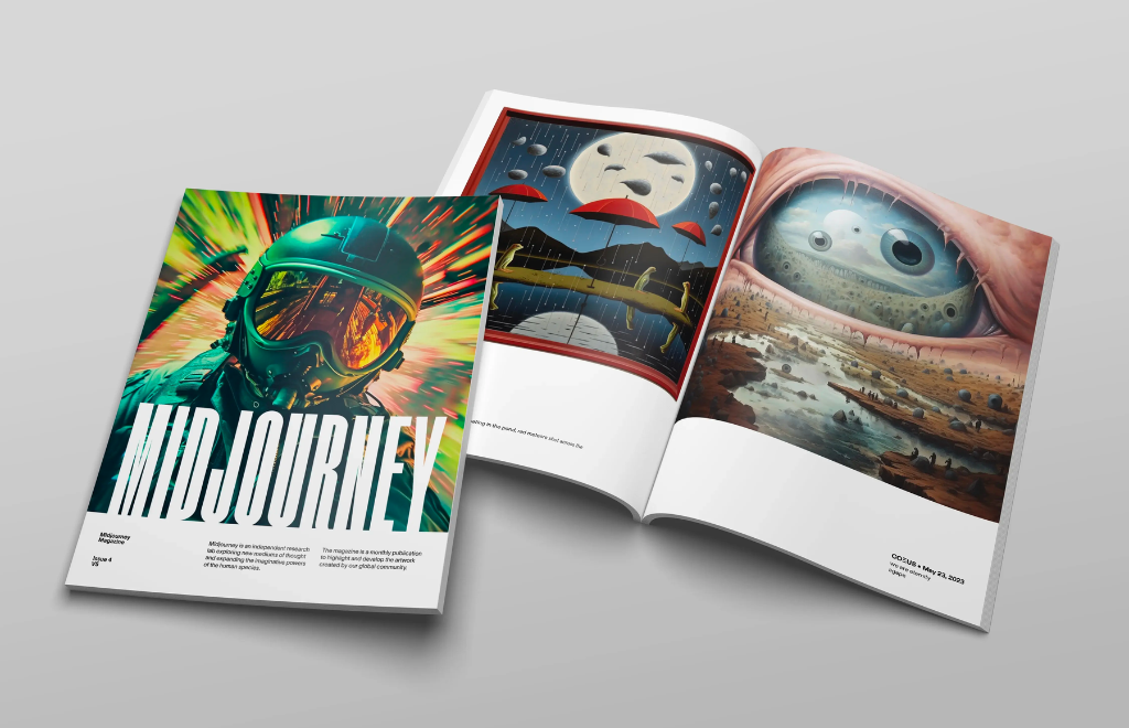 Midjourney Magazine, una revista en papel protagonizada por la inteligencia artificial 