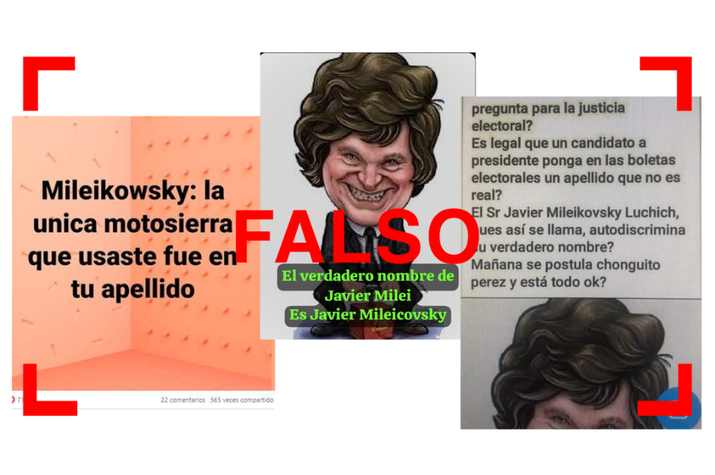 Es falso que Javier Milei se apellida en realidad “Mileikowsky”