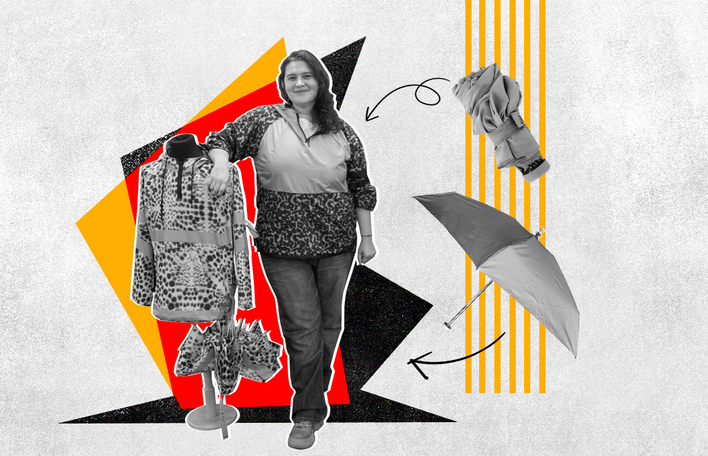 Un proyecto de moda sustentable sale al rescate de los paraguas rotos